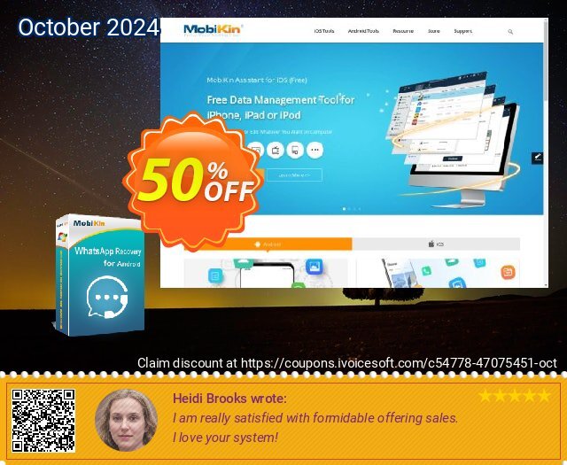 MobiKin WhatsApp Recovery for Android - 1 Year, Unlimited Devices, 1 PC discount 50% OFF, 2024 All Hallows' Eve offering sales. MobiKin WhatsApp Recovery for Android - 1 Year, Unlimited Devices, 1 PC Staggering promo code 2024