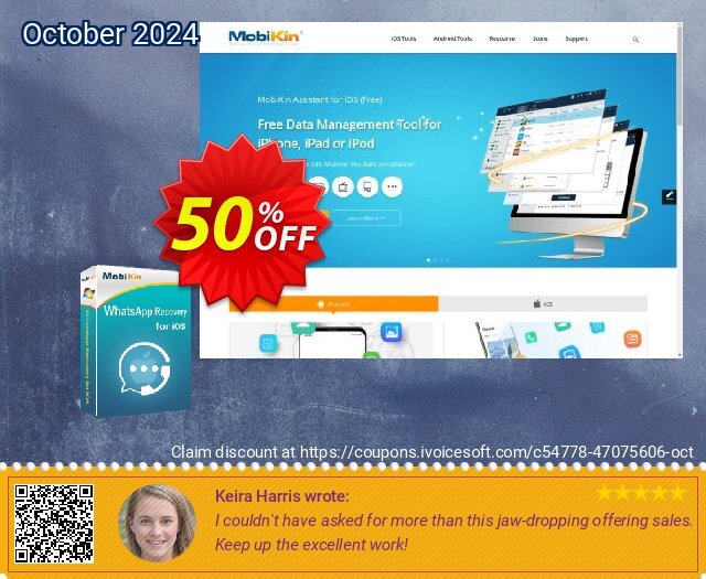 MobiKin WhatsApp Recovery for iOS - Lifetime discount 50% OFF, 2024 Halloween offering sales. MobiKin WhatsApp Recovery for iOS - Lifetime, 3 Devices, 1 PC License Special discounts code 2024