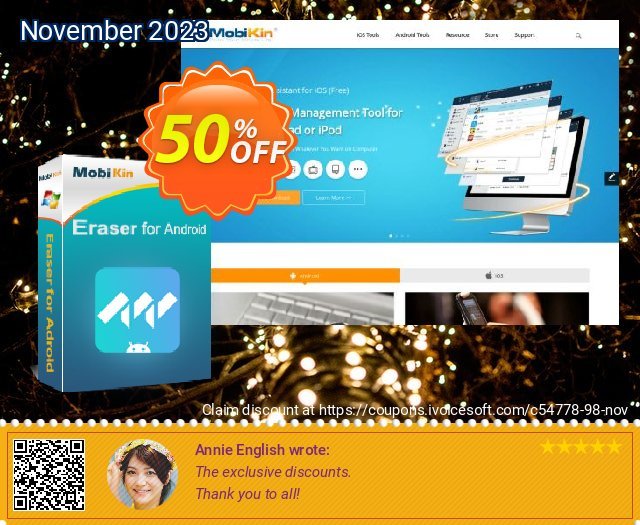 MobiKin Eraser for Android - Lifetime, 1 PC License faszinierende Verkaufsförderung Bildschirmfoto