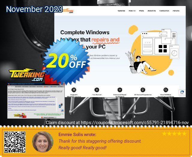 Tweaking.com Windows Repair Pro v3 to v4 Upgrade khas kupon Screenshot