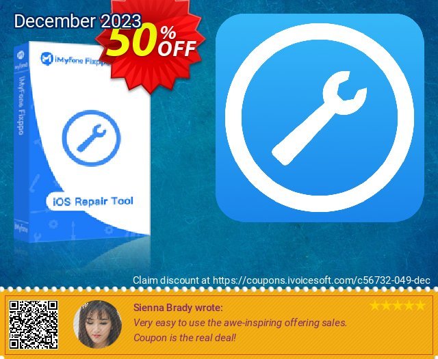 iMyfone Fixppo For Mac (10 iDevices Lifetime) discount 50% OFF, 2022 All Saints' Day offering sales. iMyfone discount (56732)