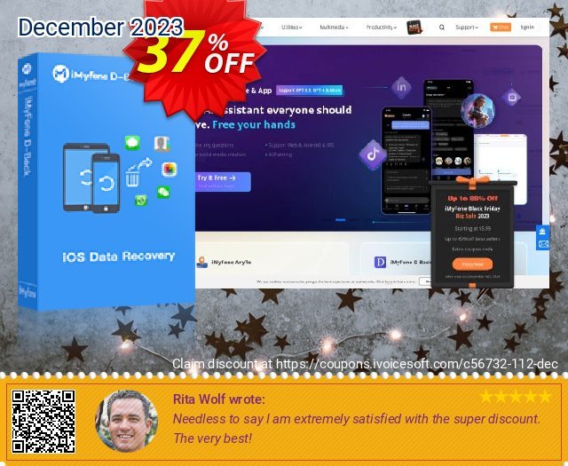 iMyFone D-Back for Mac (Lifetime/16-20 iDevices) discount 37% OFF, 2022 IT Professionals Day sales. iMyfone discount (56732)