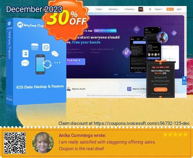 iMyFone iTransor (Business) discount 30% OFF, 2022 Cyber Monday offering sales. iMyfone discount (56732)