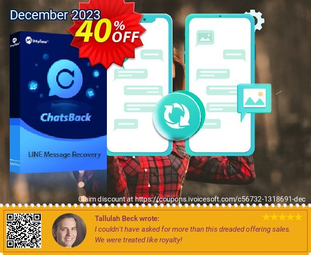 iMyFone ChatsBack for LINE discount 40% OFF, 2023 April Fools' Day offering deals. 