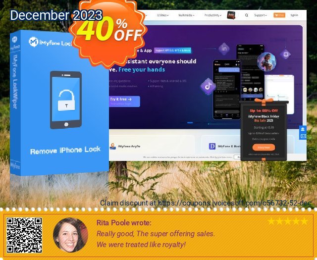iMyfone iPhone WhatsApp Recovery (Business) discount 40% OFF, 2022 Thanksgiving offering sales. iMyfone discount (56732)
