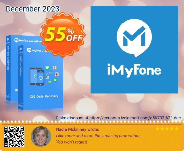 Bundle: iMyFone D-Back + LockWiper discount 55% OFF, 2023 Valentine Week promo. 55% OFF Bundle: iMyFone D-Back + LockWiper, verified