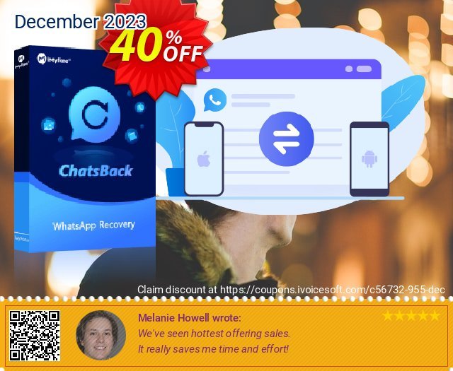 iMyFone ChatsBack discount 40% OFF, 2022 Halloween promo. 30% OFF iMyFone ChatsBack, verified