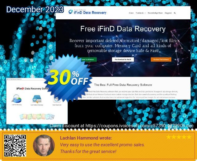 iFinD Data Recovery Home 令人恐惧的 产品销售 软件截图