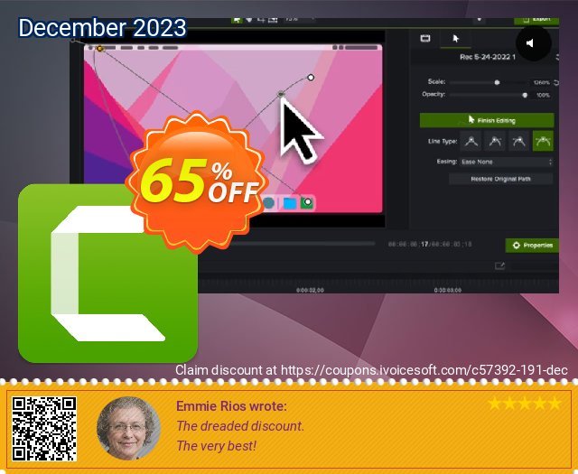 Camtasia 2022 Upgrade discount 65% OFF, 2024 April Fools' Day offering sales. 25% OFF Camtasia 2024 Upgrade, verified