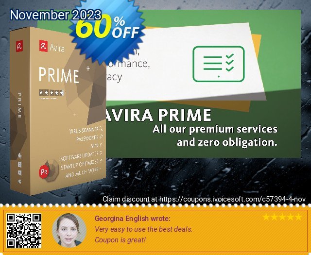 Avira Prime discount 60% OFF, 2022 Christmas Eve offer. 50% OFF Avira Prime, verified