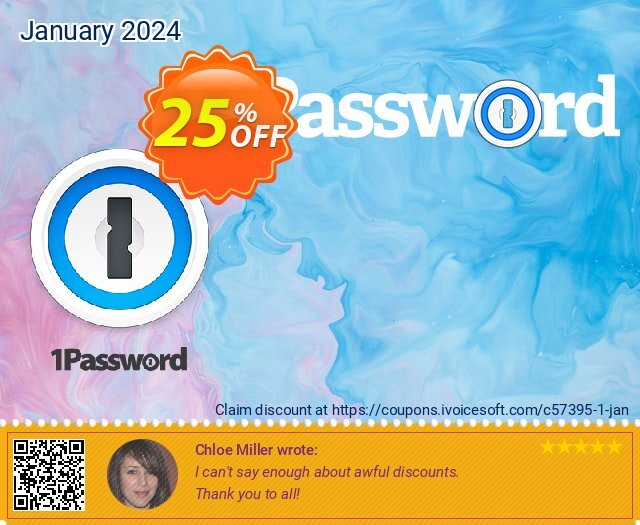 1Password Personal discount 50% OFF, 2022 Xmas Day offering sales. 30% OFF 1Password Personal, verified