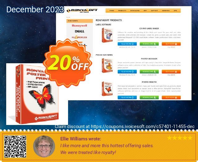 RonyaSoft Poster Printer (Business license) klasse Promotionsangebot Bildschirmfoto