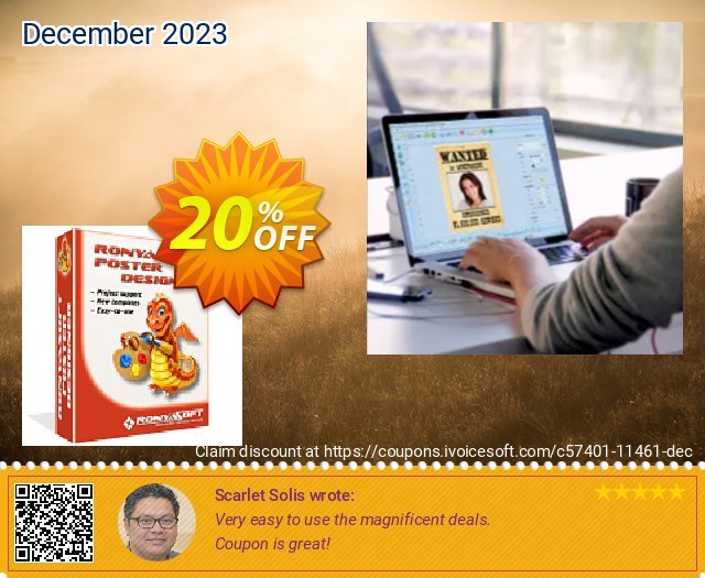 RonyaSoft Poster Designer (Enterprise license) discount 20% OFF, 2022 Islamic New Year offering sales. 20% OFF RonyaSoft Poster Designer (Enterprise license), verified