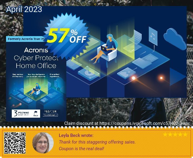 Acronis Cyber Protect Home Office Premium tersendiri penawaran promosi Screenshot