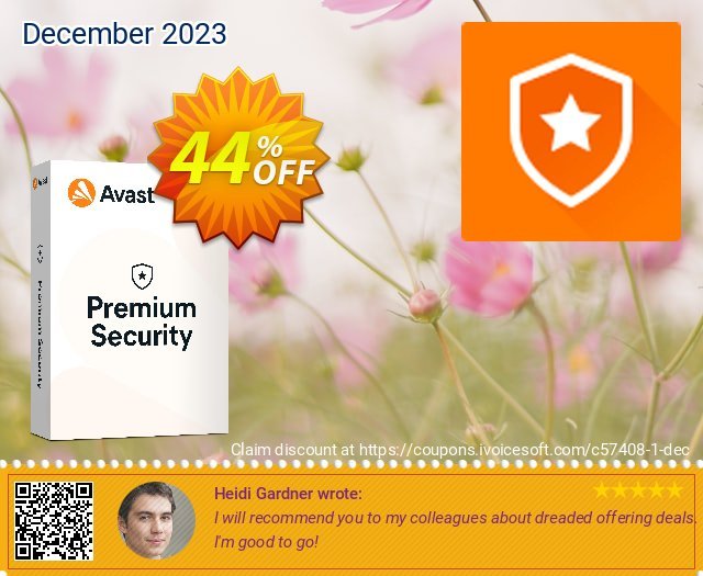 Avast Premium Security discount 44% OFF, 2024 Mother Day promotions. 44% OFF Avast Premium Security, verified