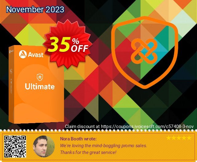 Avast Ultimate discount 35% OFF, 2022 New Year's Weekend offering sales. 35% OFF Avast Ultimate, verified