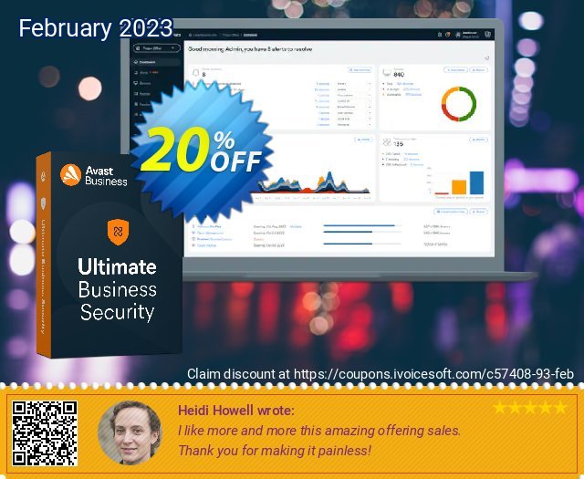 Avast Ultimate Business Security wunderschön Förderung Bildschirmfoto
