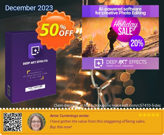 Deep Art Effects One-time purchase spitze Nachlass Bildschirmfoto