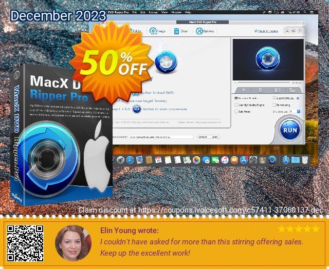 MacX DVD Ripper Pro PREMIUM (1-Year) discount 50% OFF, 2022 Happy New Year offering discount. 40% OFF MacX DVD Ripper Pro PREMIUM (1 Year), verified