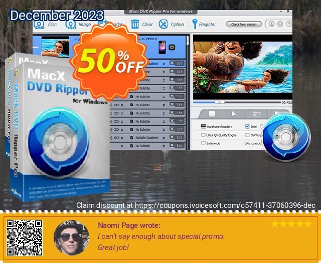 MacX DVD Ripper Pro for Windows PREMIUM 了不起的 销售折让 软件截图