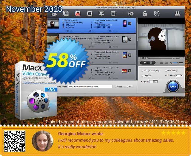 MacX Video Converter Pro PREMIUM (1 Year) super Ausverkauf Bildschirmfoto
