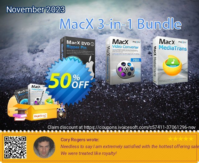 MacX 3-in-1 Bundle discount 50% OFF, 2024 April Fools' Day promo sales. 55% OFF MacX 3-in-1 Bundle, verified