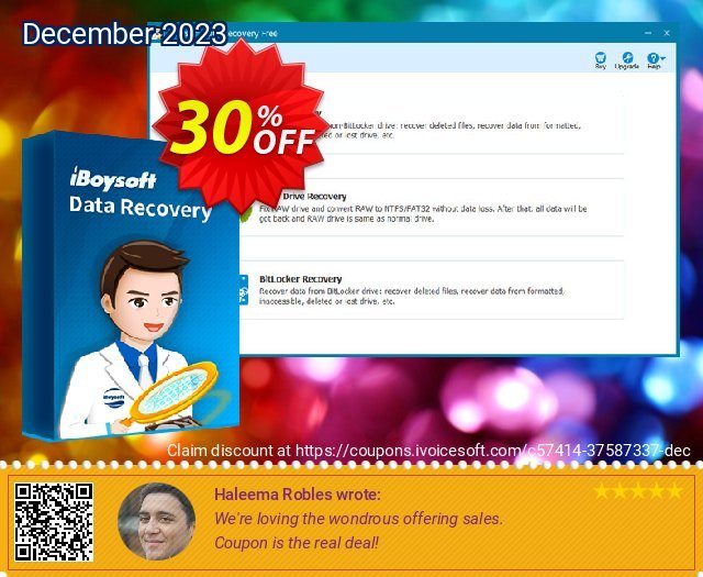 iBoysoft Data Recovery Basic Monthly Subscription 令人敬畏的 产品销售 软件截图