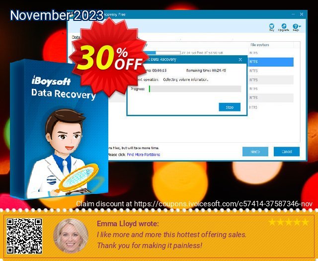 iBoysoft Data Recovery Basic Yearly Subscription discount 30% OFF, 2022 Working Day promotions. 30% OFF iBoysoft Data Recovery Basic Yearly Subscription, verified
