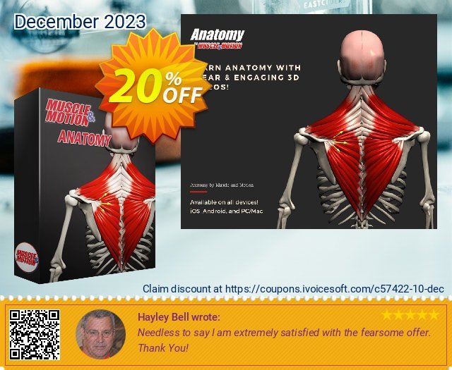 Muscle & Motion Anatomy 1 month discount 20% OFF, 2024 Mother's Day offering sales. 20% OFF Muscle & Motion Anatomy 1 month, verified