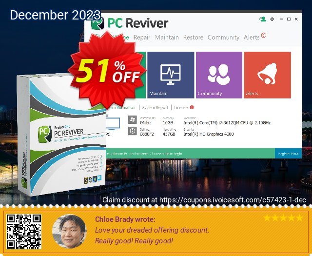 PC Reviver 惊人的 产品销售 软件截图