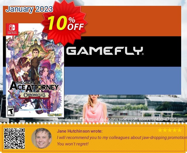[Nintendo Switch] The Great Ace Attorney Chronicles discount 10% OFF, 2023 Valentine Week sales. [Nintendo Switch] The Great Ace Attorney Chronicles Deal GameFly
