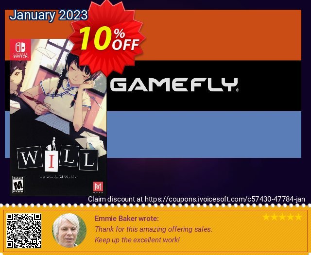 [Nintendo Switch] WILL: A Wonderful World discount 10% OFF, 2023 Happy New Year offering sales. [Nintendo Switch] WILL: A Wonderful World Deal GameFly