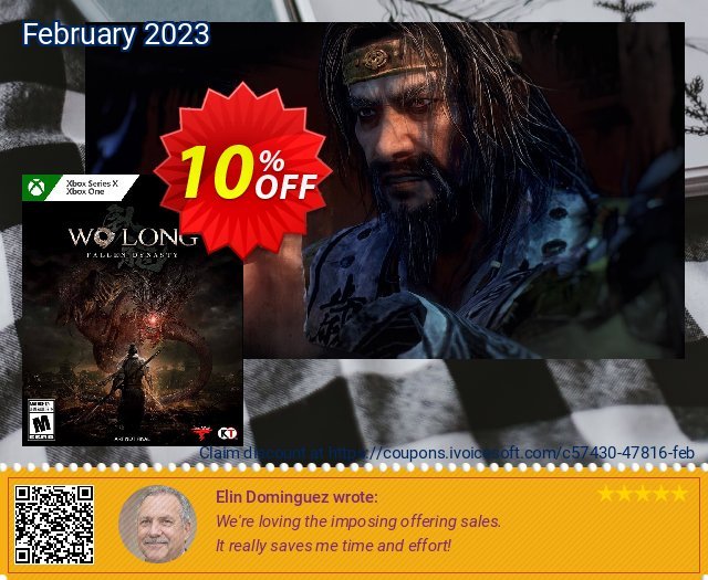 [Xbox Series X] Wo Long: Fallen Dynasty discount 10% OFF, 2023 Valentine Week offering sales. [Xbox Series X] Wo Long: Fallen Dynasty Deal GameFly