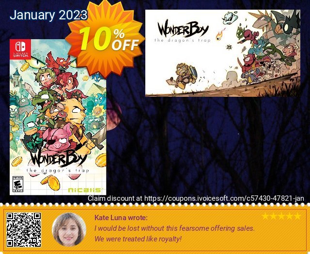 [Nintendo Switch] Wonder Boy: The Dragon's Trap discount 10% OFF, 2023 Chocolate Day offering sales. [Nintendo Switch] Wonder Boy: The Dragon's Trap Deal GameFly