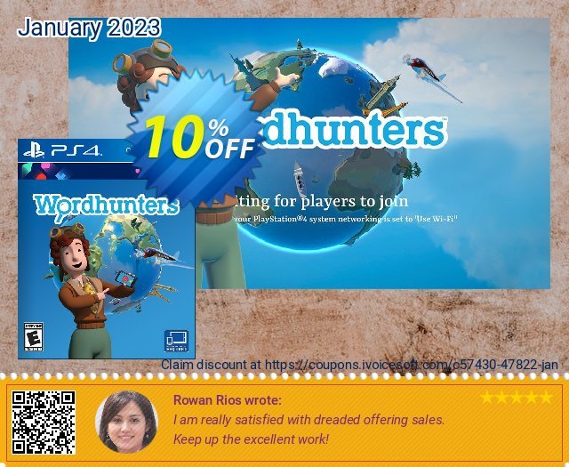 [Playstation 4] Wordhunters discount 10% OFF, 2023 New Year offering sales. [Playstation 4] Wordhunters Deal GameFly