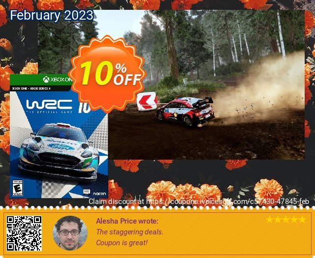 [Xbox Series X] WRC 10 discount 10% OFF, 2023 Happy New Year sales. [Xbox Series X] WRC 10 Deal GameFly
