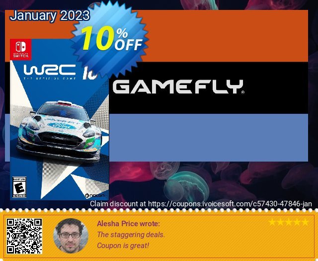 [Nintendo Switch] WRC 10 discount 10% OFF, 2023 Kiss Day offer. [Nintendo Switch] WRC 10 Deal GameFly