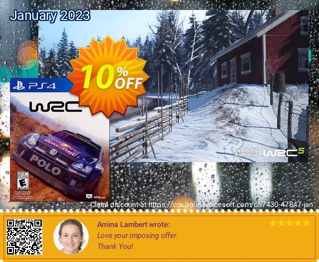 [Playstation 4] WRC 5 discount 10% OFF, 2023 Valentines Day discount. [Playstation 4] WRC 5 Deal GameFly