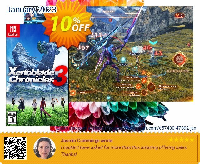 [Nintendo Switch] Xenoblade Chronicles 3 discount 10% OFF, 2023 Valentine's Day offering sales. [Nintendo Switch] Xenoblade Chronicles 3 Deal GameFly