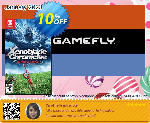 [Nintendo Switch] Xenoblade Chronicles: Definitive Edition discount 10% OFF, 2023 New Year's Day offering sales. [Nintendo Switch] Xenoblade Chronicles: Definitive Edition Deal GameFly