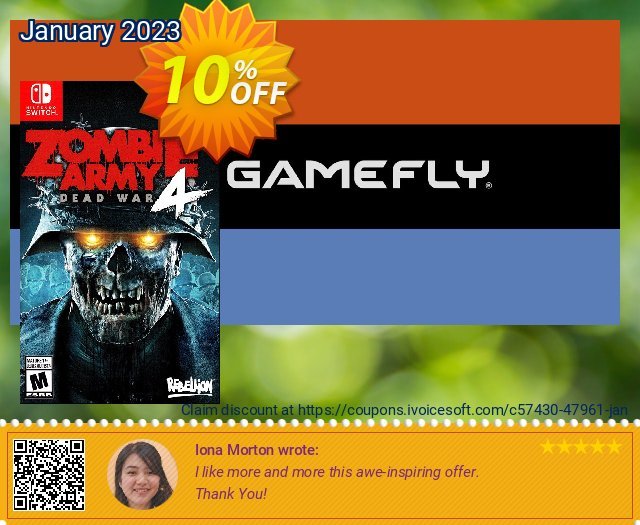 [Nintendo Switch] Zombie Army 4: Dead War discount 10% OFF, 2023 Library Lovers Month discount. [Nintendo Switch] Zombie Army 4: Dead War Deal GameFly