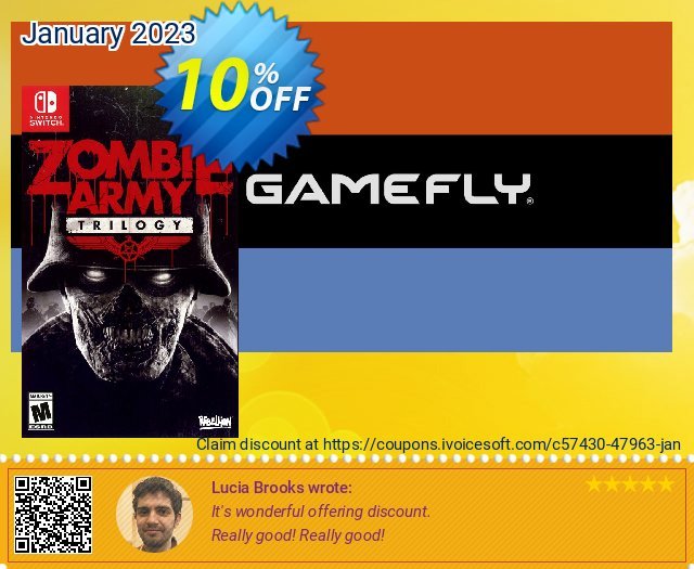 [Nintendo Switch] Zombie Army Trilogy discount 10% OFF, 2023 Rose Day offering sales. [Nintendo Switch] Zombie Army Trilogy Deal GameFly