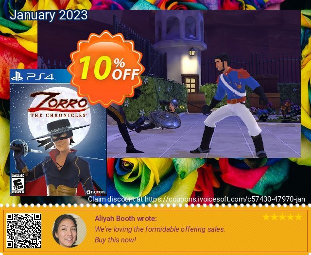 [Playstation 4] Zorro: The Chronicles 令人敬畏的 优惠券 软件截图