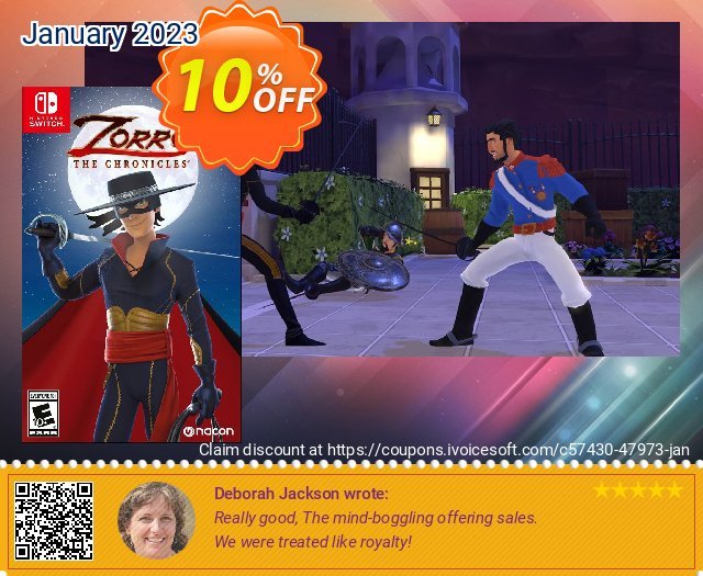 [Nintendo Switch] Zorro: The Chronicles discount 10% OFF, 2023 Happy New Year offering sales. [Nintendo Switch] Zorro: The Chronicles Deal GameFly