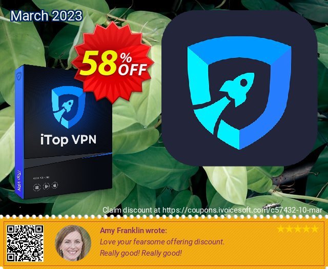 iTop VPN for Windows (3 Months) discount 58% OFF, 2024 World Heritage Day offering deals. 58% OFF iTop VPN for Windows (3 Months), verified