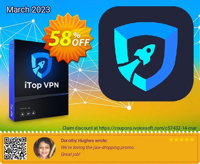 iTop VPN for MAC (3 Months) discount 58% OFF, 2024 Spring offering sales. 58% OFF iTop VPN for MAC (3 Months), verified