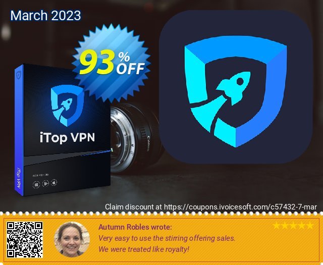 iTop VPN for Windows (2 Years) discount 93% OFF, 2024 Easter Day offering sales. 93% OFF iTop VPN for Windows (2 Years), verified