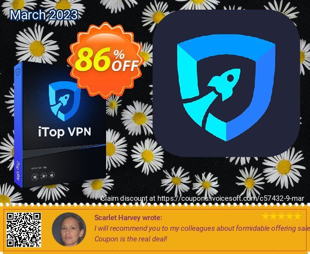 iTop VPN for Windows (1 Month) discount 86% OFF, 2024 Spring promotions. 86% OFF iTop VPN for Windows (1 Month), verified