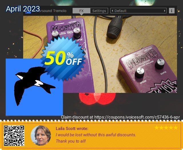 Martinic Colorsound Tremolo plugin großartig Verkaufsförderung Bildschirmfoto