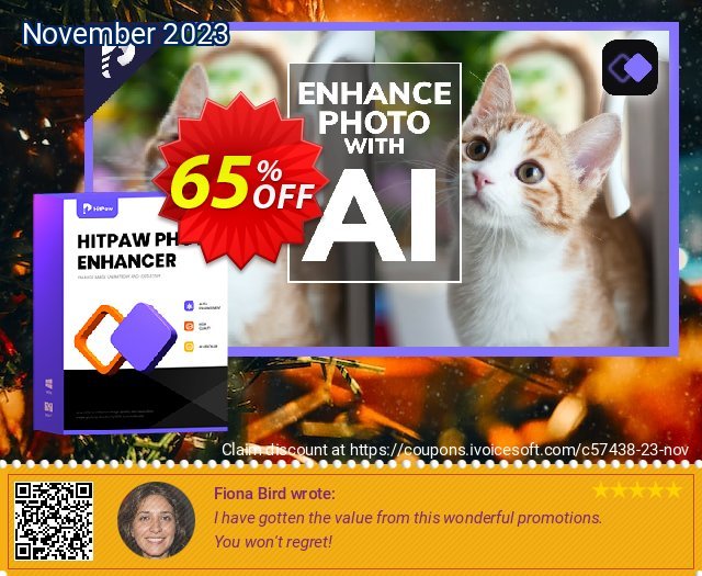 HitPaw Photo Enhancer for MAC (1 month) discount 65% OFF, 2023 Summer offering sales. 65% OFF HitPaw Photo Enhancer for MAC (1 month), verified